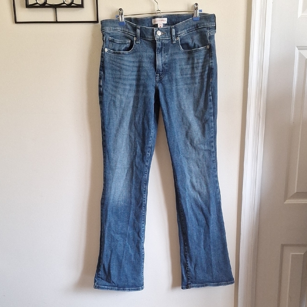 Lucky Brand Mid Rise Boot Jeans 12/31R Medium Wash 32" Inseam EUC - Picture 2 of 10